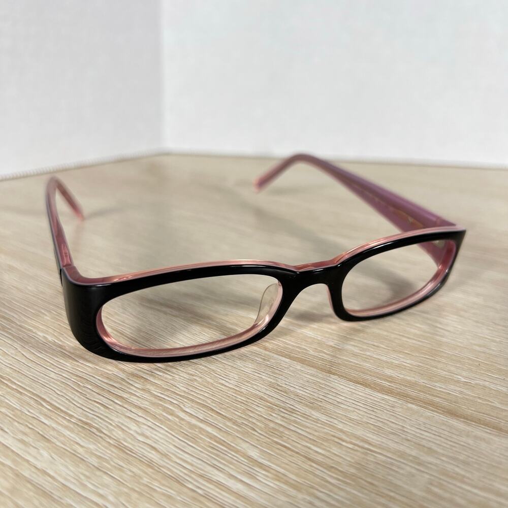 Prada VPR07F 0BL-1O1 Eyeglasses Frames Only Black Pink 50-18-130 Italy